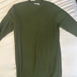 Mango knit ribbed midi dress